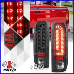 Black/ClearFULL LEDTail Light Brake Lamp for 90-97 Ford F150/F250/F350/Bronco