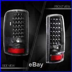 Black/Clear FULL LED Tail Light Brake Lamp for 00-06 GMC Yukon/Tahoe/Suburban