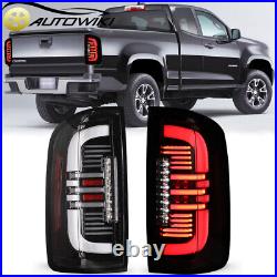 Black Clear For 2015-2022 Chevy Colorado LED Tail Lights Brake Lamps Left&Right