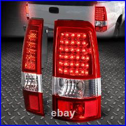 Black Clear Headlight+bumper+chrome Red Led Tail Light For 03-07 Chevy Silverado