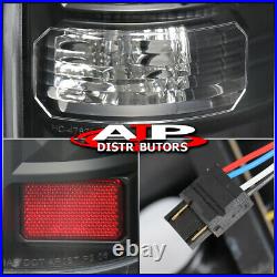 Black Clear LED Tail Lights Brake Lamps Pair For 2004-2008 Ford F150 Styleside