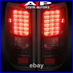 Black Clear LED Tail Lights Brake Lamps Pair For 2004-2008 Ford F150 Styleside