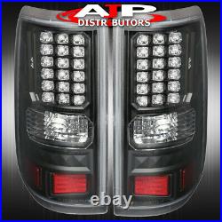 Black Clear LED Tail Lights Brake Lamps Pair For 2004-2008 Ford F150 Styleside