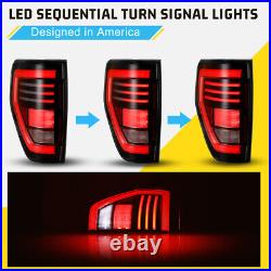 Black Clear LED Tail Lights for 2009-2014 Ford F150 F-150 Sequential Signal Lamp