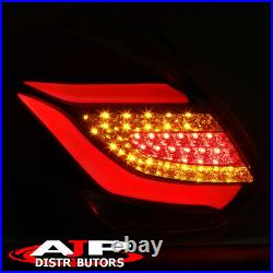 Black Clear Red LED Tube Tail Lights Lamps Pair For 2012-2014 Ford Focus Hatch