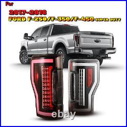 Black Full LED Tail Lights Lamps For 2017-2019 Ford F250 F350 withLED