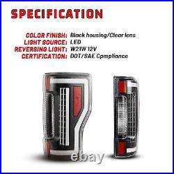 Black Full LED Tail Lights Lamps For 2017-2019 Ford F250 F350 withLED