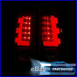 Black Full LED White Tube Tail Light Lamps For 99-06 Chevy Silverado GMC Sierra