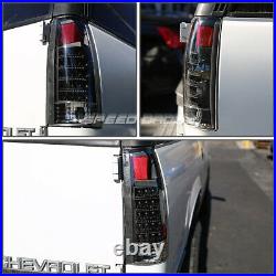 Black Headlight+amber Corner+bumper+clear Led Tail Light For 94-02 Chevy C10 C/k