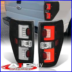 Black Housing Clear Lens LED Tail Lights Brake Lamps For 2009-2014 Ford F-150