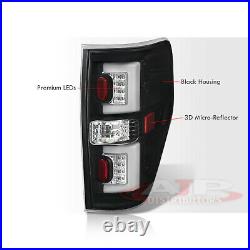 Black Housing Clear Lens LED Tail Lights Brake Lamps For 2009-2014 Ford F-150