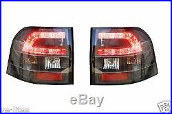 Black Housing LED TAIL LIGHTS for Holden Commodore SSV VE Ute suits Series 1 & 2