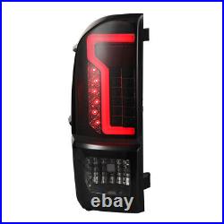 Black LED Tail Light Set With Smoke Lens Fits 2016-2023 Toyota Tacoma