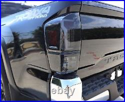 Black LED Tail Light Set With Smoke Lens Fits 2016-2023 Toyota Tacoma