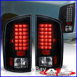 Black LED Tail Lights Brake Lamps For 2007-2008 Ram 1500 / 2007-2009 2500 3500