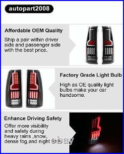 Black LED Tail Lights For 1999-2006 Chevy Silverado/GMC Sierra 1500 2500 3500