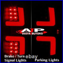 Black LED Tail Lights Red Tube For 2007-2008 Dodge Ram 1500 07-09 2500 3500