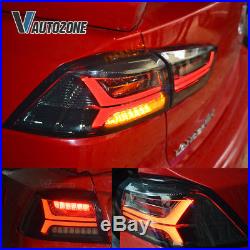 Black Led Headlight Full Smoked Taillight For Mitsibishi Lancer Evo Audi Style