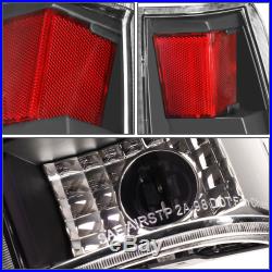 Black Lens Red 3d Led Tail Brake Lights For 88-00 Chevy/gmc C/k 1500/2500/3500