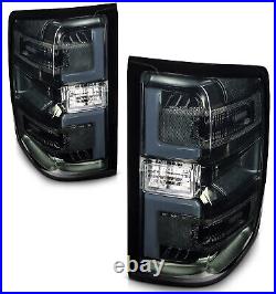 Black Pair LED Tail Light Assembly For 2014-2019 Chevy Silverado 1500 2500 3500