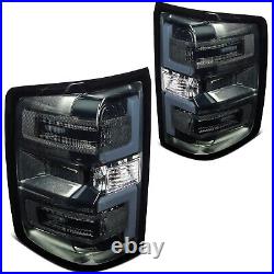 Black Pair LED Tail Light Assembly For 2014-2019 Chevy Silverado 1500 2500 3500