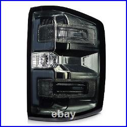 Black Pair LED Tail Light Assembly For 2014-2019 Chevy Silverado 1500 2500 3500