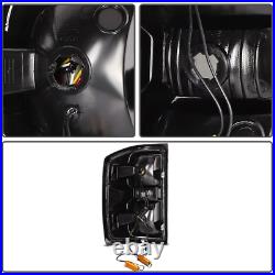 Black Pair LED Tail Light Assembly For 2014-2019 Chevy Silverado 1500 2500 3500