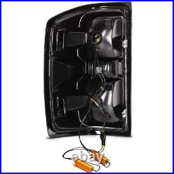 Black Pair LED Tail Light Assembly For 2014-2019 Chevy Silverado 1500 2500 3500