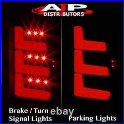 Black Red LED Bar Brake Tail Lights Lamps For 2000-2006 Suburban Yukon Tahoe