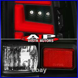 Black Red LED Bar Brake Tail Lights Lamps For 2000-2006 Suburban Yukon Tahoe