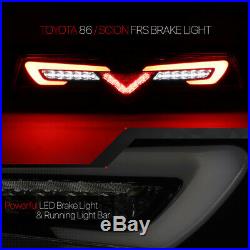 Black/Smoke3D LED BARRear Third 3RD Tail Brake Light Lamp for 13-19 FRS/86/BRZ