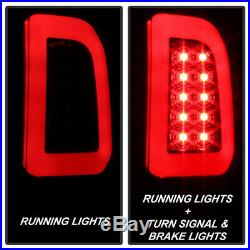Black Smoke 1997-2003 Ford F150 99-07 F250 SuperDuty LED Tube Tail Lights Lamps