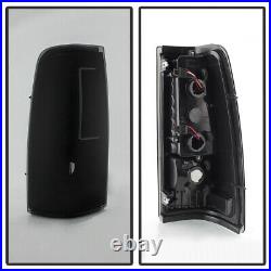 Black Smoke 1999-2002 Chevy Silverado GMC Sierra C-Shape LED Tail Lights Lamps
