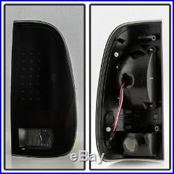 Black Smoke 1999-2007 Ford F250 Superduty 97-03 F150 LED Tail Lights Brake Lamps
