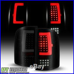 Black Smoke 2007-2013 Chevy Silverado 1500 Sequentia LED Tube Tail Lights Lamps