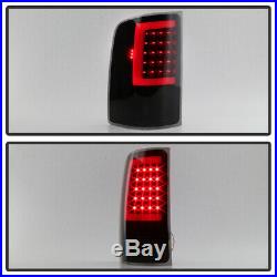 Black Smoke 2007-2013 GMC Sierra 1500 2500HD 3500HD LED Tube Tail Lights Lamps