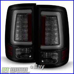 Black Smoke 2009-2018 Dodge Ram 1500 2500 3500 LED Tube Tail Lights Brake Lamps