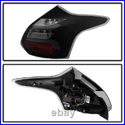 Black Smoke 2012-2014 Ford Focus Hatchback SEQUENTIAL LED Tube Tail Lights Lamps