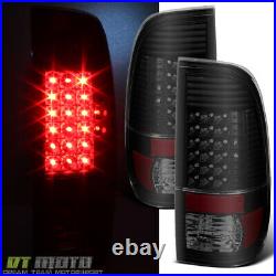 Black Smoke 97-03 Ford F150 99-07 F250 F350 Superduty LED Tail Lights Left+Right