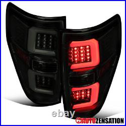 Black/Smoke Fit 2009-2014 Ford F150 LED Tube Tail Lights Rear Brake Lamps 09-14