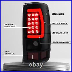 Black Smoke For Chevy Suburban Tahoe Yukon 2000-2006 LED Bar Tail Lights Lamps
