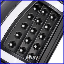 Black Smoke For Chevy Suburban Tahoe Yukon 2000-2006 LED Bar Tail Lights Lamps