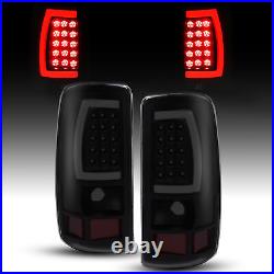 Black Smoke For Chevy Suburban Tahoe Yukon 2000-2006 LED Bar Tail Lights Lamps
