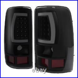 Black Smoke For Chevy Suburban Tahoe Yukon 2000-2006 LED Bar Tail Lights Lamps