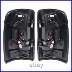 Black Smoke For Chevy Suburban Tahoe Yukon 2000-2006 LED Bar Tail Lights Lamps