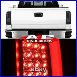 Black Smoke LED Bar Tube Tail Lights Brake Lamps Pair For 2014-2018 GMC Sierra