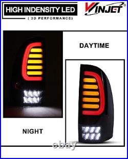 Black Smoke LED Tail Lights For 2005-2015 Toyota Tacoma Rear Brake Lamps Pair