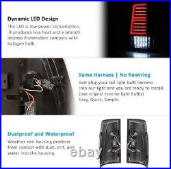 Black Smoke LED Tail Lights For 2015-2020 Chevy Tahoe Suburban Brake Lamps PAIR