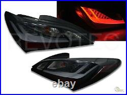 Black Smoke LED Tail Lights Lamps For 2010-2016 Genesis Coupe 2Dr RH & LH