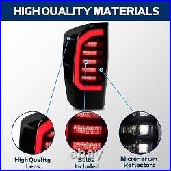 Black Smoke Pair LED Tail Lights For 2016-2023 Toyota Tacoma Brake Lamps